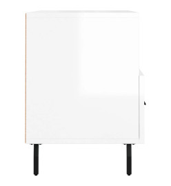 Meuble TV Blanc brillant 80x36x50 cm Bois d'ingénierie