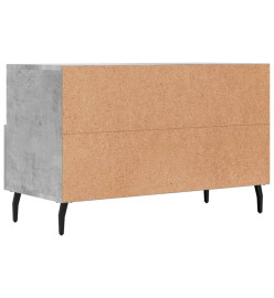 Meuble TV Gris béton 80x36x50 cm Bois d'ingénierie