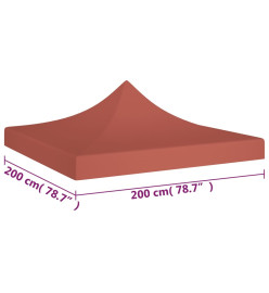 Toit de tente de réception 2x2 m Terre cuite 270 g/m²