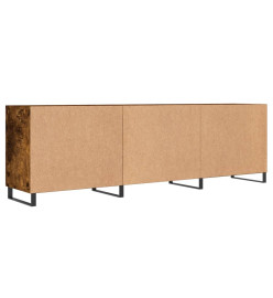 Meuble TV chêne fumé 150x30x50 cm bois d'ingénierie