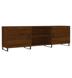 Meuble TV chêne marron 150x30x50 cm bois d'ingénierie