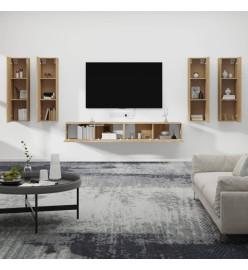 Ensemble de meubles TV 6 pcs Chêne sonoma Bois d'ingénierie