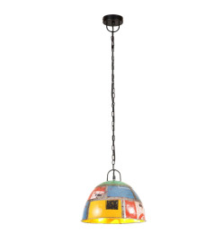 Lampe suspendue industrielle vintage 25W Multicolore Rond 31 cm