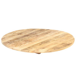 Dessus de table Bois de manguier solide Rond 15-16 mm 80 cm