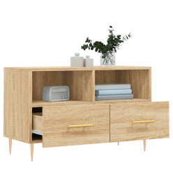 Meuble TV Chêne sonoma 80x36x50 cm Bois d'ingénierie