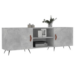 Meuble TV gris béton 150x30x50 cm bois d'ingénierie