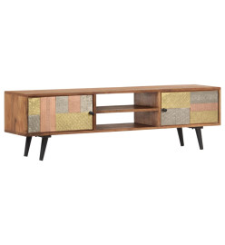 Meuble TV 140x30x40 cm Bois solide d'acacia