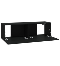 Ensemble de meubles TV 8 pcs Noir Bois d'ingénierie