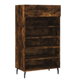 Armoire à chaussures chêne fumé 60x35x105 cm bois d'ingénierie