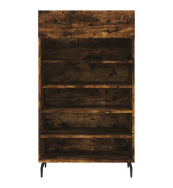 Armoire à chaussures chêne fumé 60x35x105 cm bois d'ingénierie
