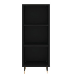 Buffet haut Noir 34,5x34x180 cm Bois d'ingénierie