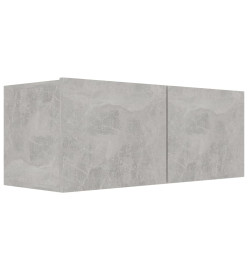 Ensemble de meubles TV 8 pcs Gris béton Bois d'ingénierie