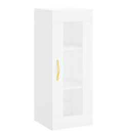 Buffet haut Blanc 34,5x34x180 cm Bois d'ingénierie