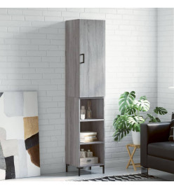 Buffet haut Sonoma gris 34,5x34x180 cm Bois d'ingénierie