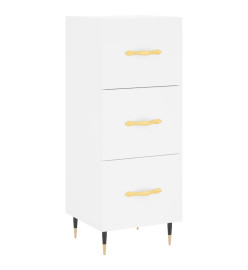 Buffet haut Blanc 34,5x34x180 cm Bois d'ingénierie