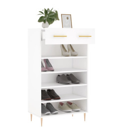 Armoire à chaussures blanc 60x35x105 cm bois d'ingénierie