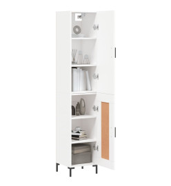 Buffet haut Blanc 34,5x34x180 cm Bois d'ingénierie