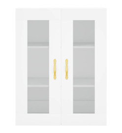 Buffet haut Blanc 69,5x34x180 cm Bois d'ingénierie