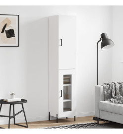 Buffet haut Blanc 34,5x34x180 cm Bois d'ingénierie
