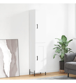 Buffet haut Blanc 34,5x34x180 cm Bois d'ingénierie