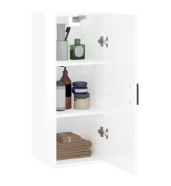 Armoire murale blanc brillant 34,5x34x90 cm