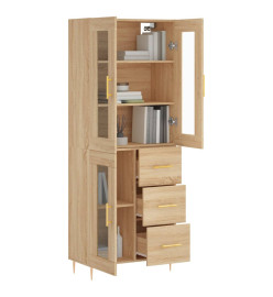Buffet haut Chêne sonoma 69,5x34x180 cm Bois d'ingénierie