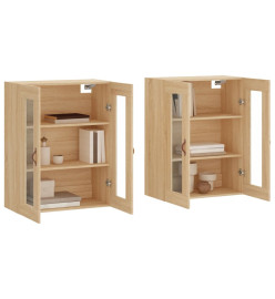 Armoires murales 2 pcs chêne sonoma bois d'ingénierie