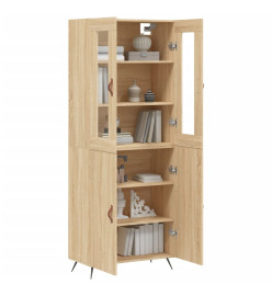 Buffet haut Chêne sonoma 69,5x34x180 cm Bois d'ingénierie
