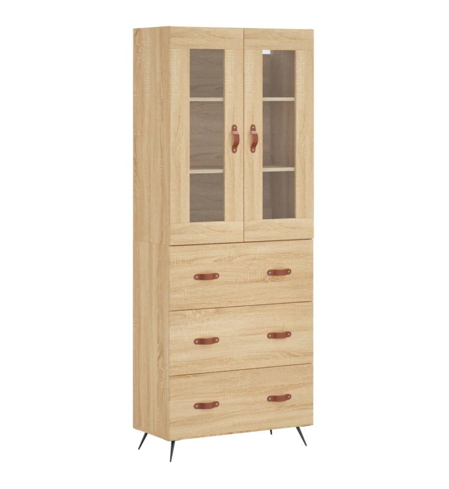Buffet haut Chêne sonoma 69,5x34x180 cm Bois d'ingénierie Buffet haut Chêne sonoma 69,5x34x180 cm Bois d'ingénierie