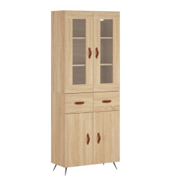 Buffet haut Chêne sonoma 69,5x34x180 cm Bois d'ingénierie