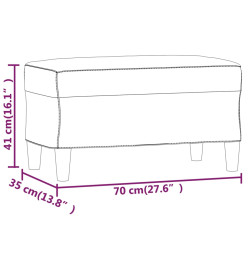 Banc Vert foncé 70x35x41 cm Velours