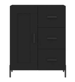 Buffet haut Noir 69,5x34x180 cm Bois d'ingénierie