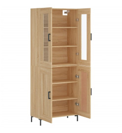 Buffet haut Chêne sonoma 69,5x34x180 cm Bois d'ingénierie
