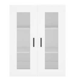 Armoires murales 2 pcs blanc bois d'ingénierie