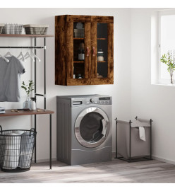 Armoire murale chêne fumé 69,5x34x90 cm
