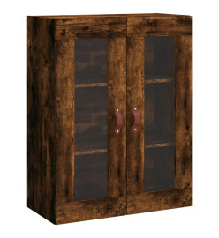 Armoire murale chêne fumé 69,5x34x90 cm