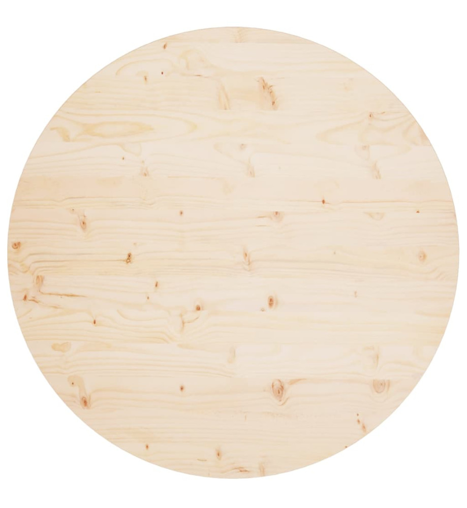 Dessus de table Ø90x2,5 cm Bois de pin massif