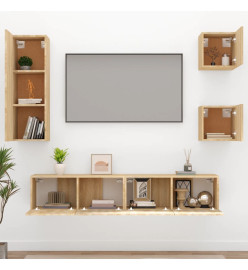 Ensemble de meubles TV 5 pcs Chêne sonoma Bois d'ingénierie