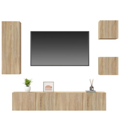 Ensemble de meubles TV 5 pcs Chêne sonoma Bois d'ingénierie