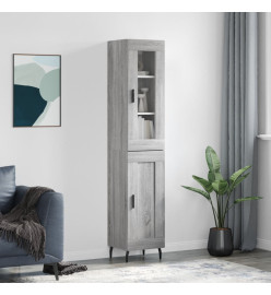 Buffet haut Sonoma gris 34,5x34x180 cm Bois d'ingénierie