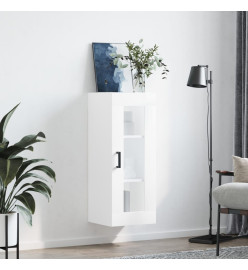 Armoire murale blanc brillant 34,5x34x90 cm