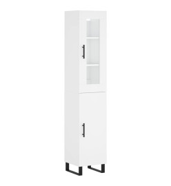 Buffet haut Blanc 34,5x34x180 cm Bois d'ingénierie