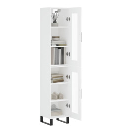 Buffet haut Blanc 34,5x34x180 cm Bois d'ingénierie
