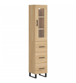 Buffet haut Chêne sonoma 34,5x34x180 cm Bois d'ingénierie