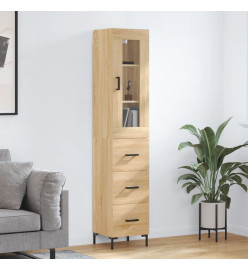 Buffet haut Chêne sonoma 34,5x34x180 cm Bois d'ingénierie