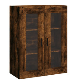 Armoire murale chêne fumé 69,5x34x90 cm