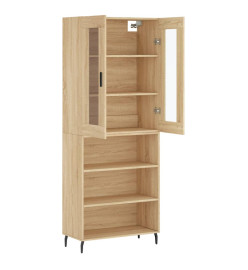Buffet haut Chêne sonoma 69,5x34x180 cm Bois d'ingénierie