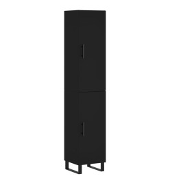 Buffet haut Noir 34,5x34x180 cm Bois d'ingénierie
