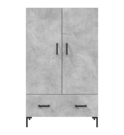 Buffet haut gris béton 69,5x31x115 cm bois d'ingénierie
