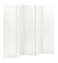 Cloisons de séparation 5 panneaux 2 pcs Blanc 200x180 cm Acier